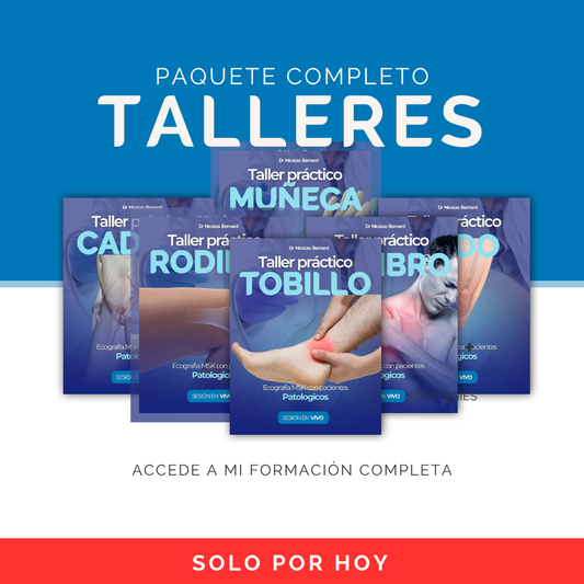 Paquete Completo de Ecografía MSK: 6 Talleres Prácticos en Vivo con Pacientes Reales